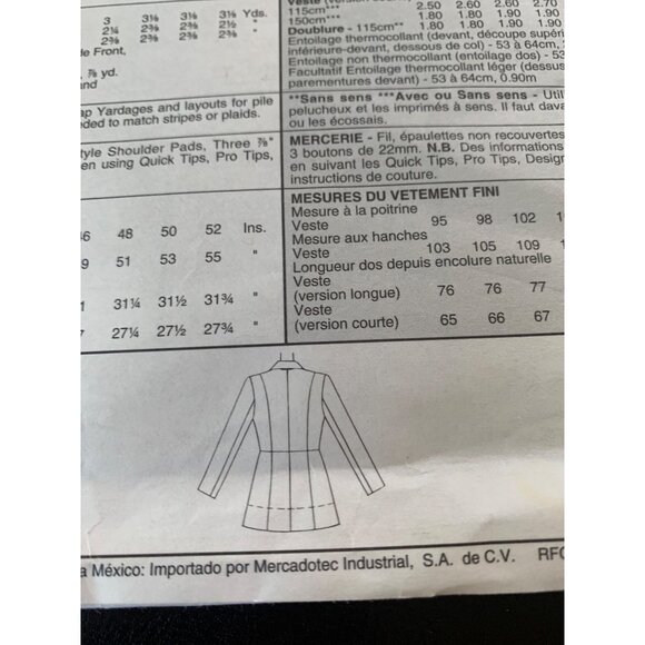 McCall's Misses Coat Sewing Pattern Sz 8 8461 - Uncut - Picture 6 of 9